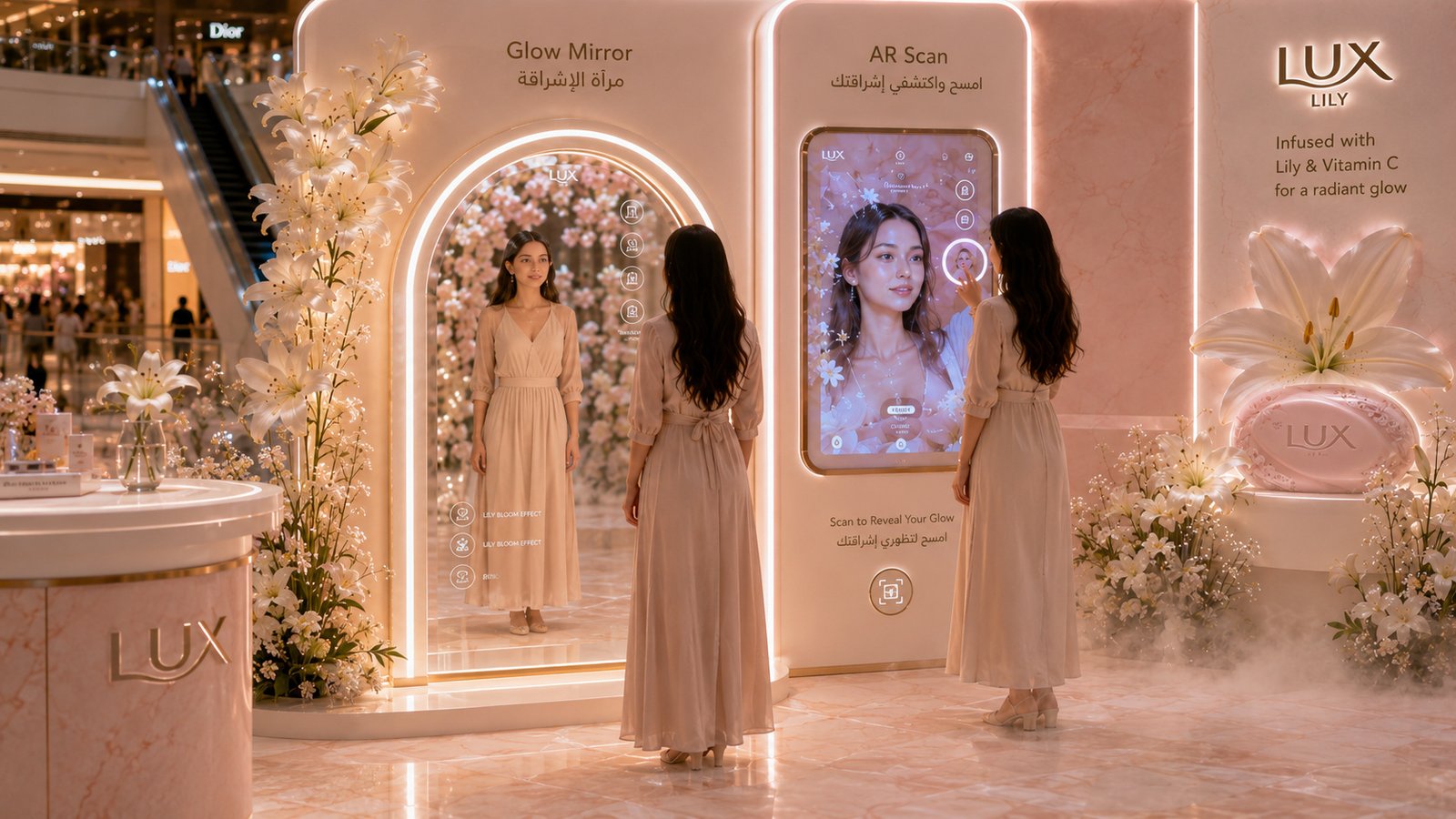 LUX Lily — The Glow She Carries — Interactive mirror