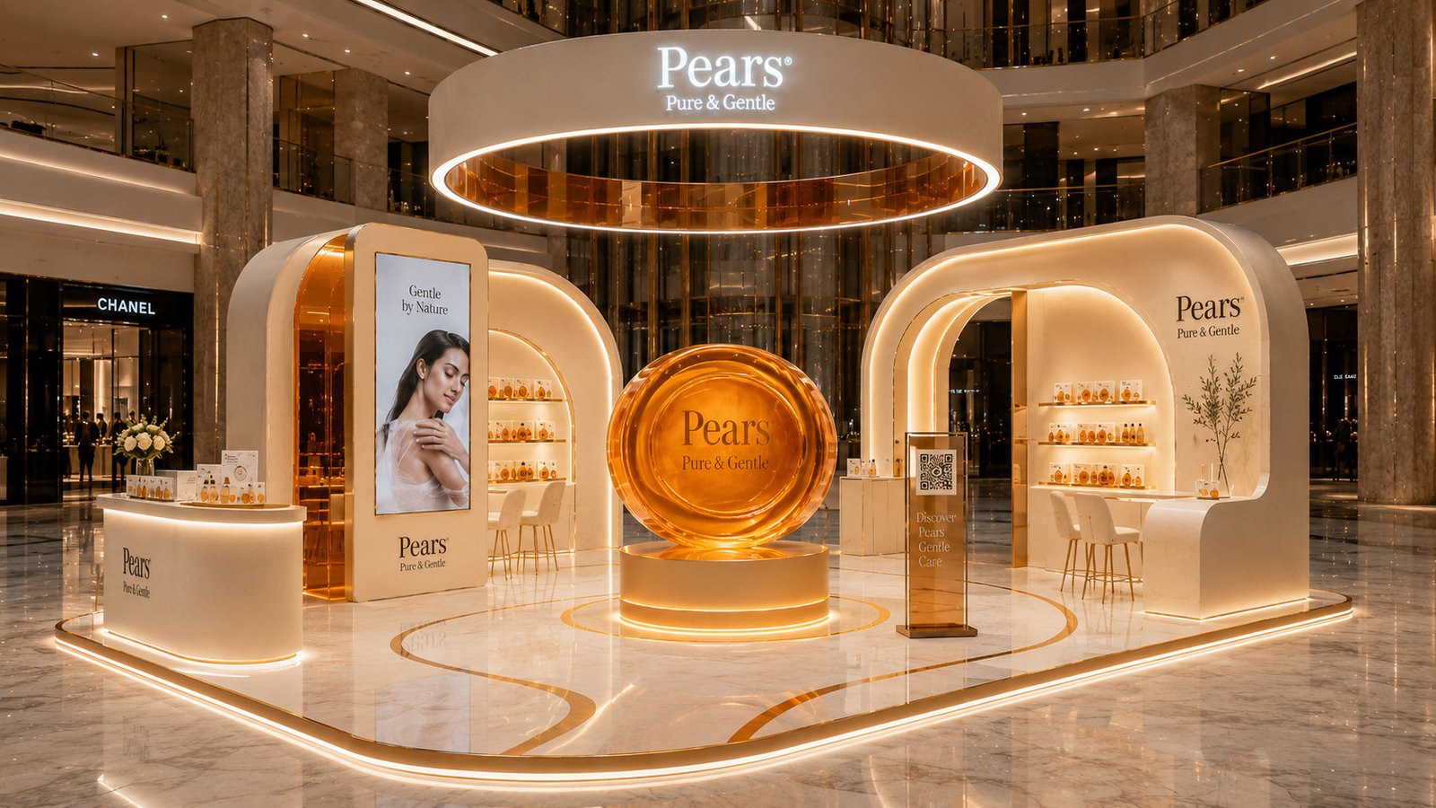 Pears — Pure & Gentle — Pears mall installation