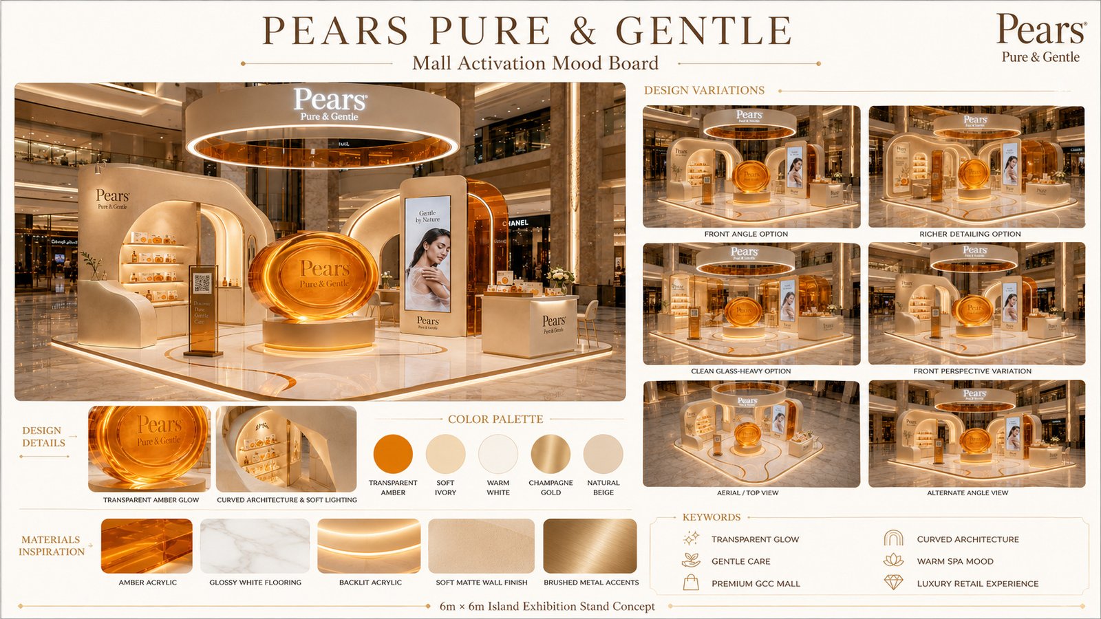Pears — Pure & Gentle — Mall activation mood board