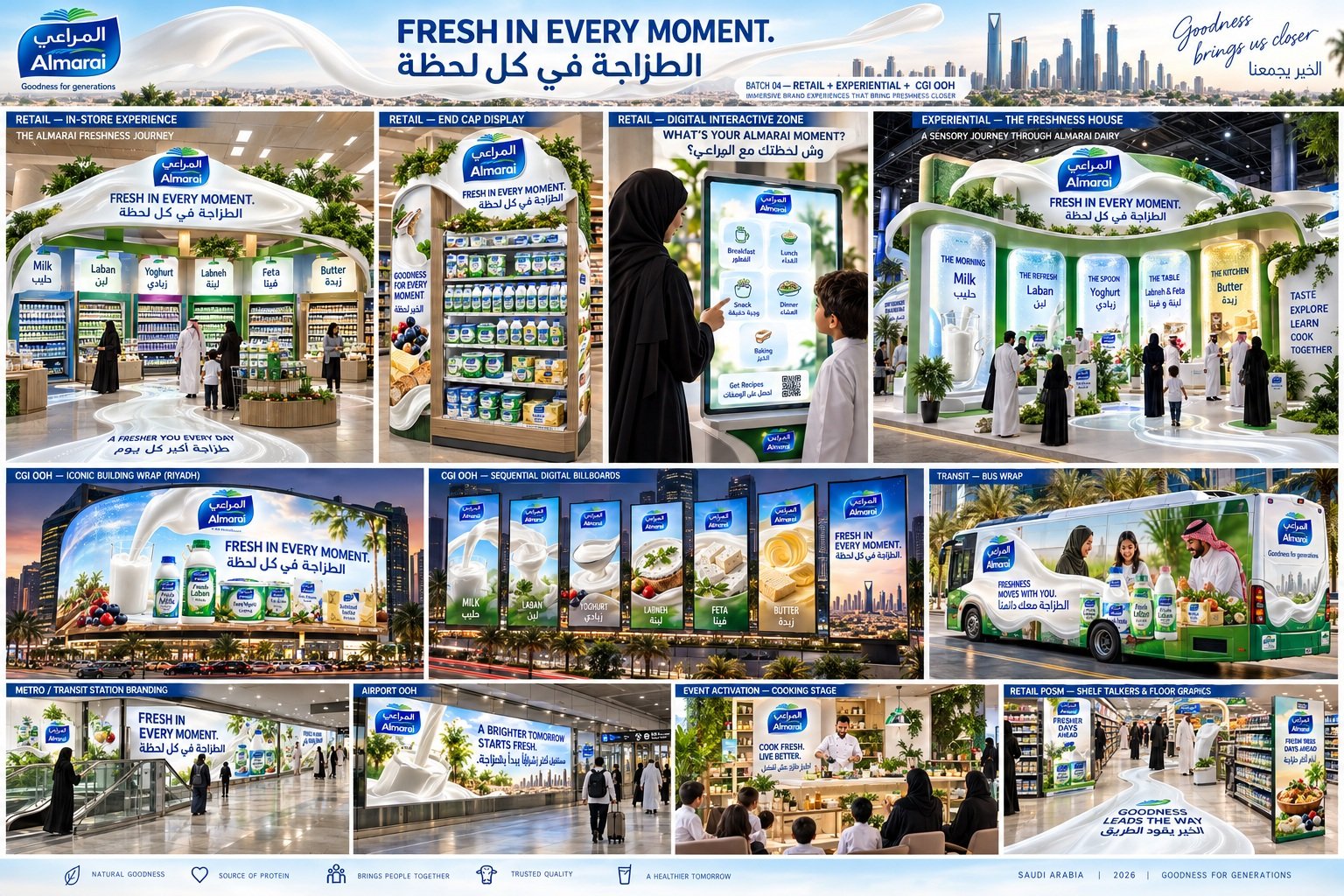 Almarai — Freshness experience — proposed activation journey