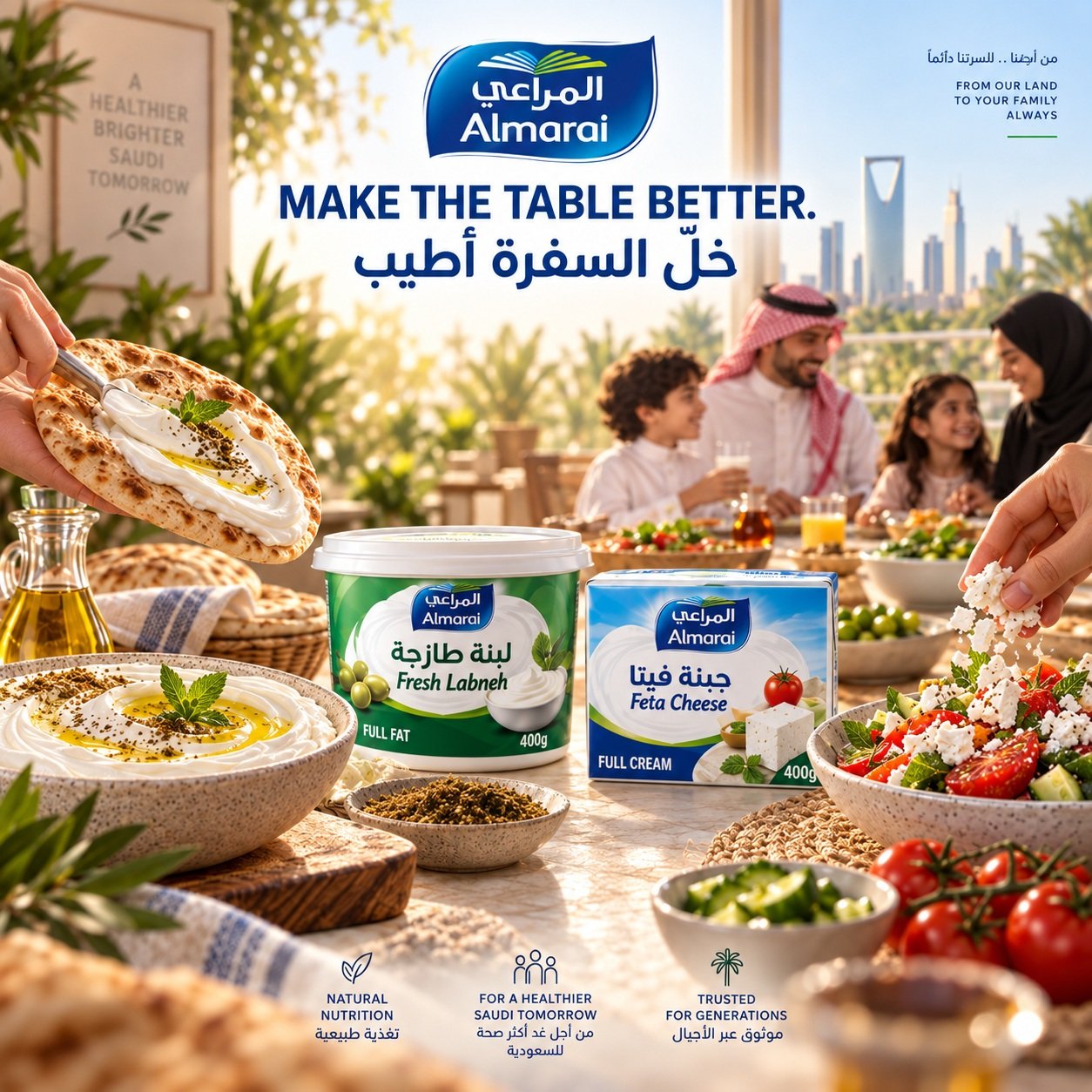 Almarai — Labneh and feta social visual