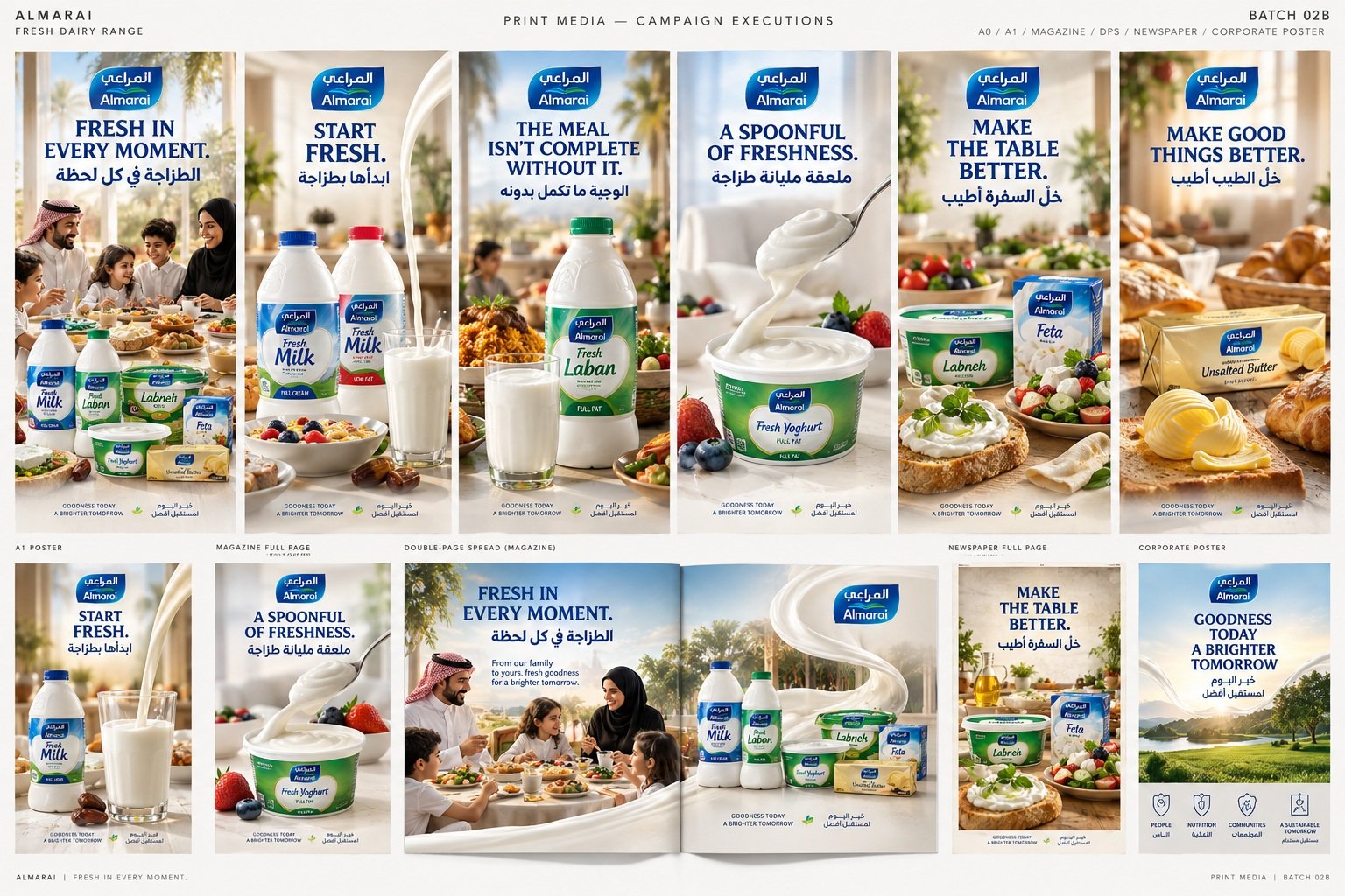 Almarai — Print campaign system — collection B
