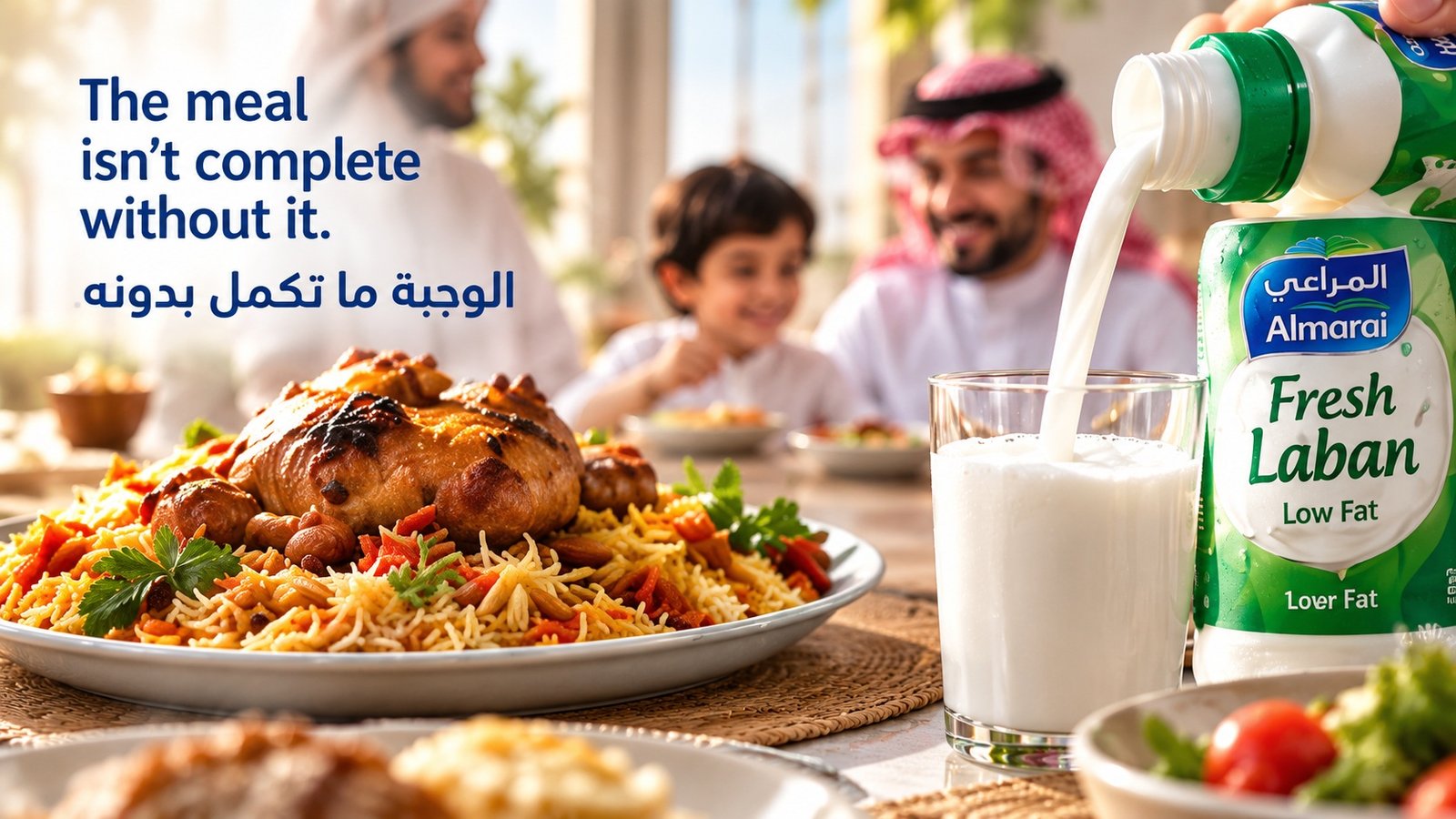Almarai — Laban at the family meal — campaign storyboard