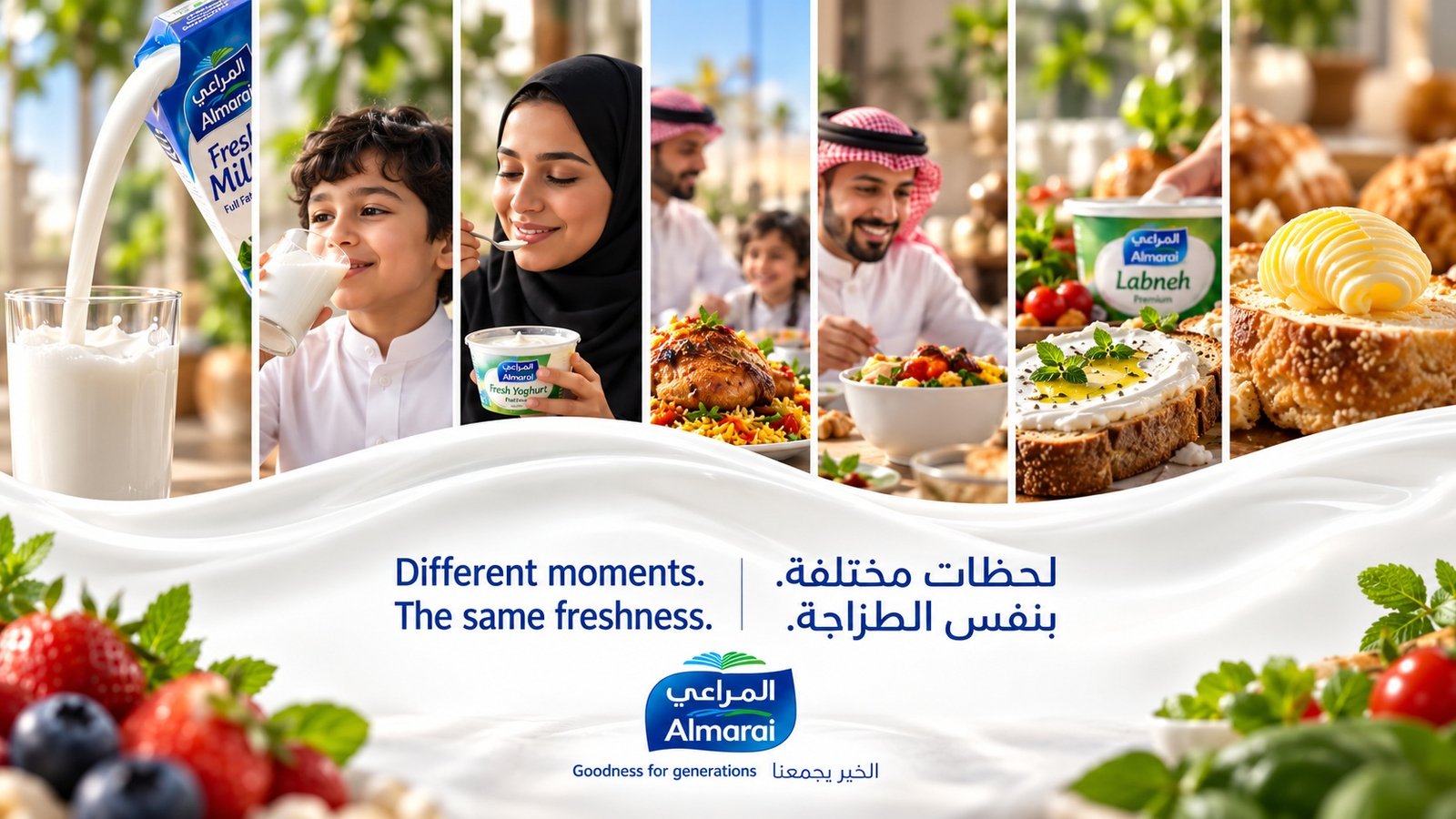 Almarai — Everyday moments montage — campaign storyboard