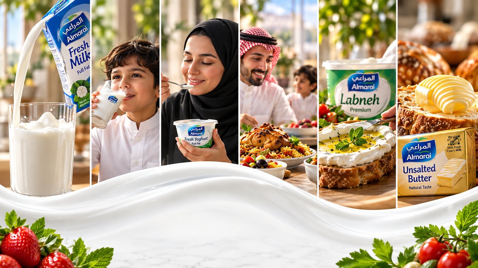 Almarai — Everyday moments montage — clean film frame
