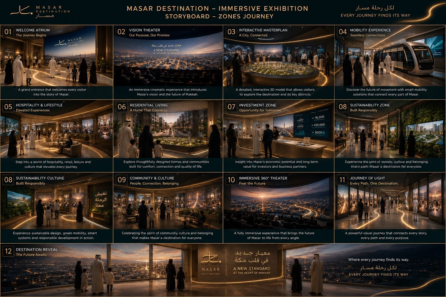 MASAR destination experience storyboard