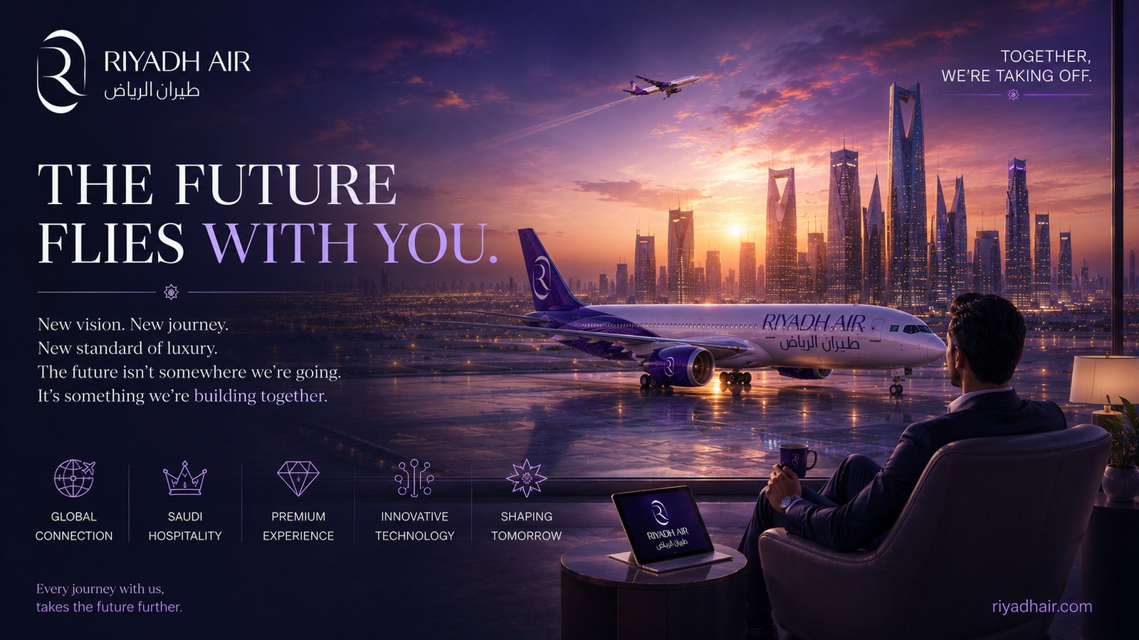 Riyadh Air The Future Flies With You campaign concept