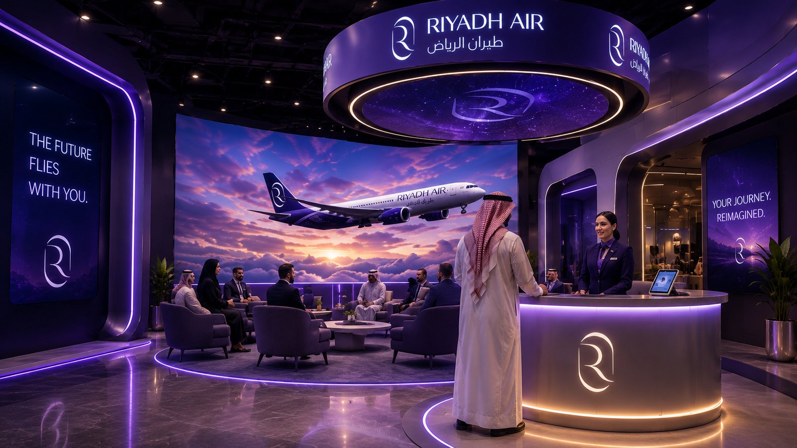 Riyadh Air immersive exhibition sequence — frame 2