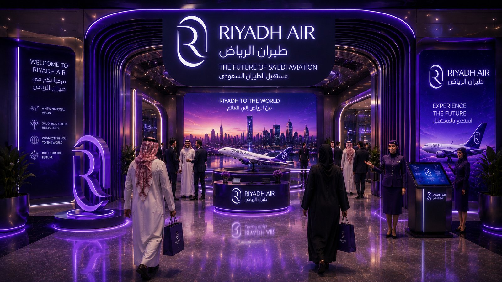 Riyadh Air immersive exhibition sequence — frame 3