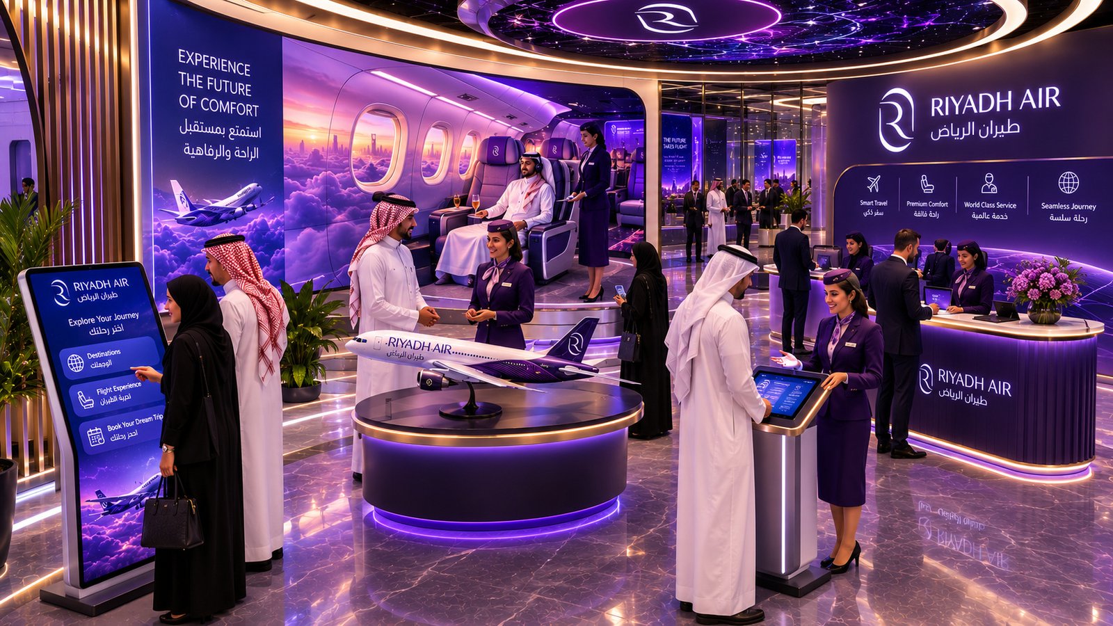 Riyadh Air immersive exhibition sequence — frame 5