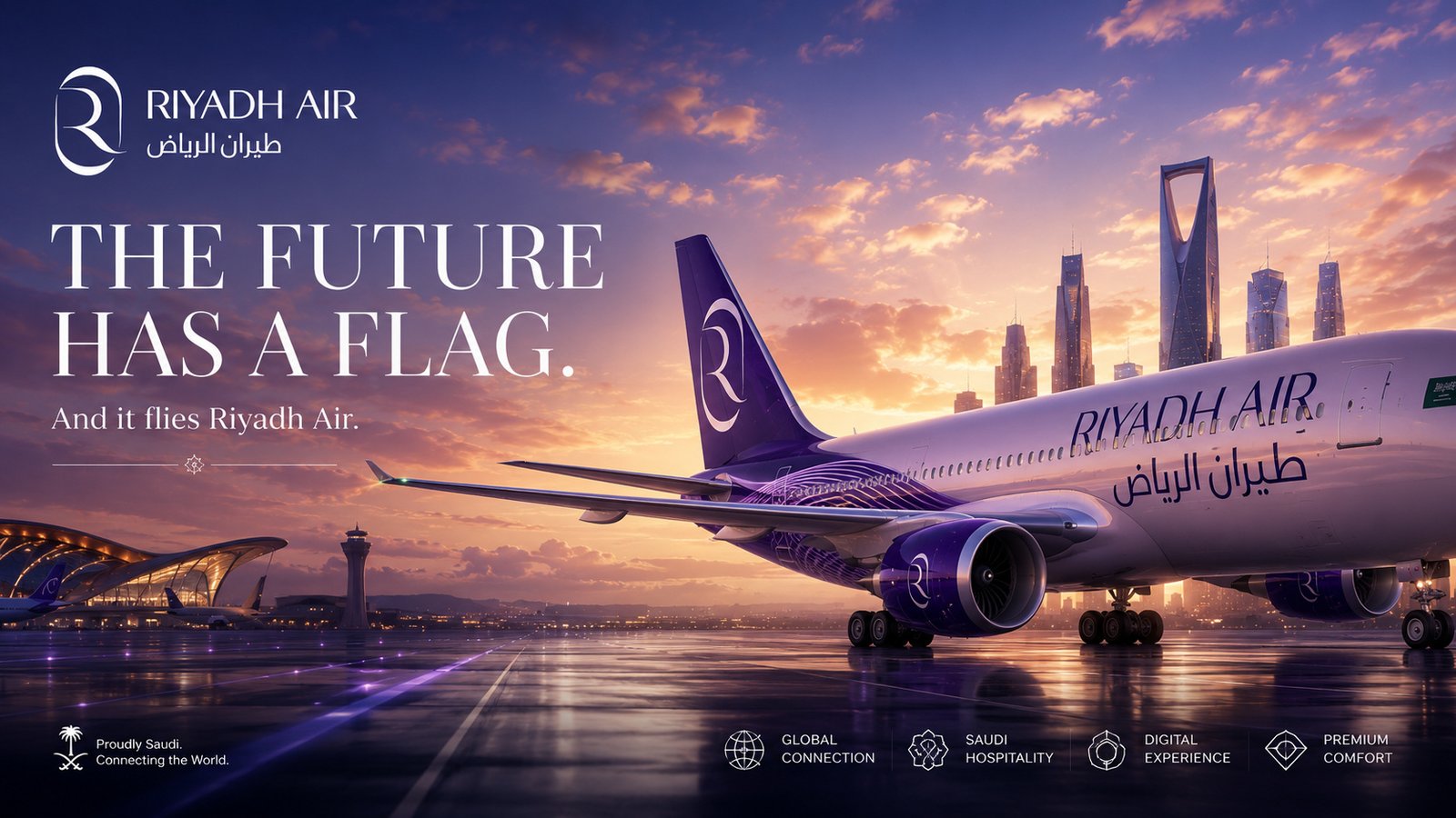 Riyadh Air cinematic visual language