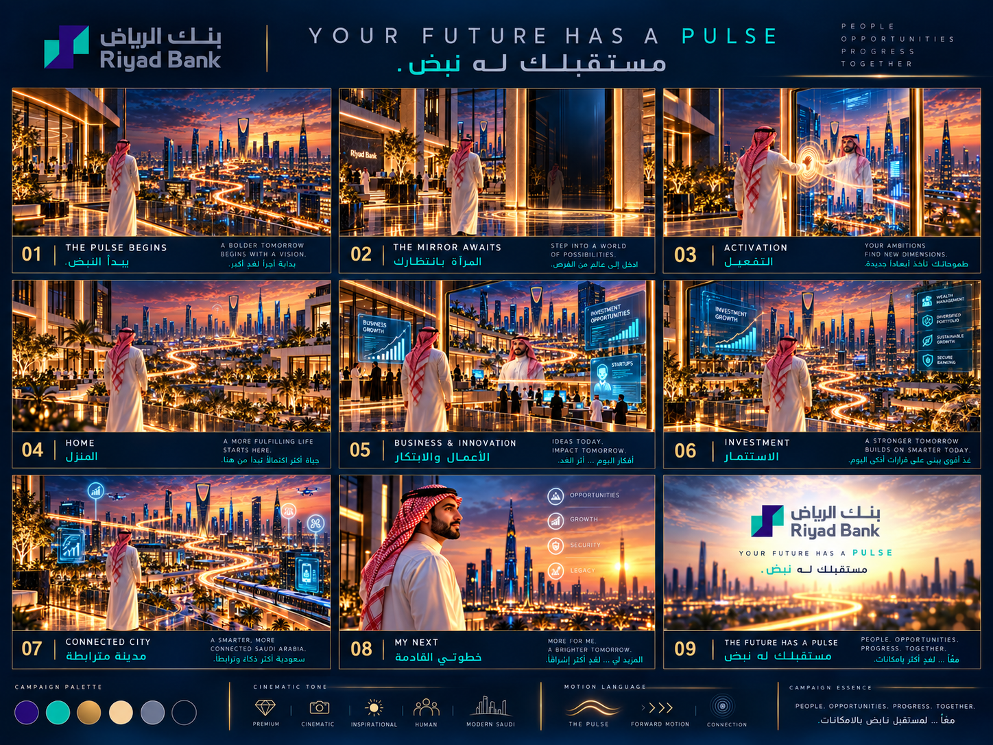 Riyad Bank campaign storyboard