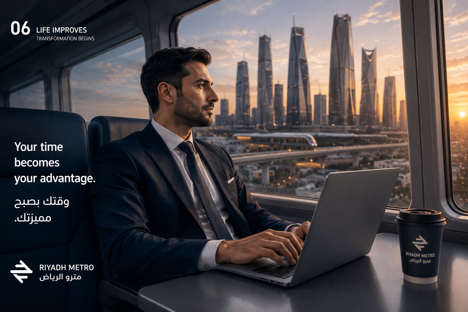 Riyadh Metro — Working during the journey