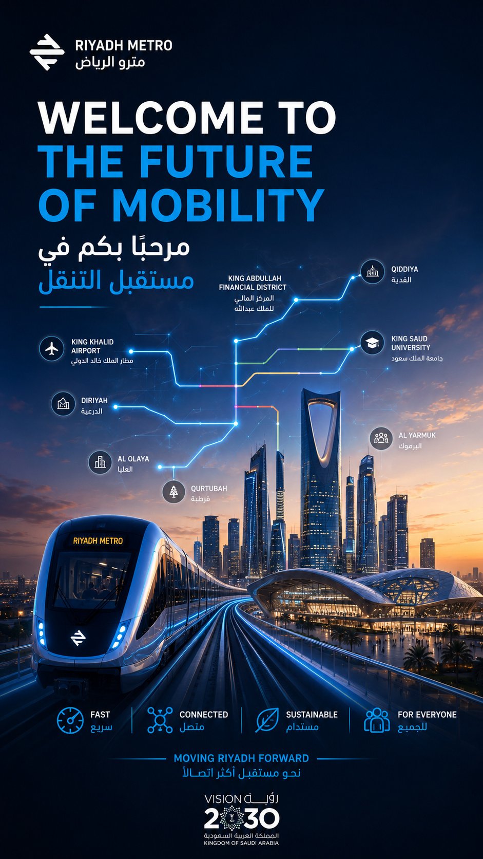 Riyadh Metro transit media concept