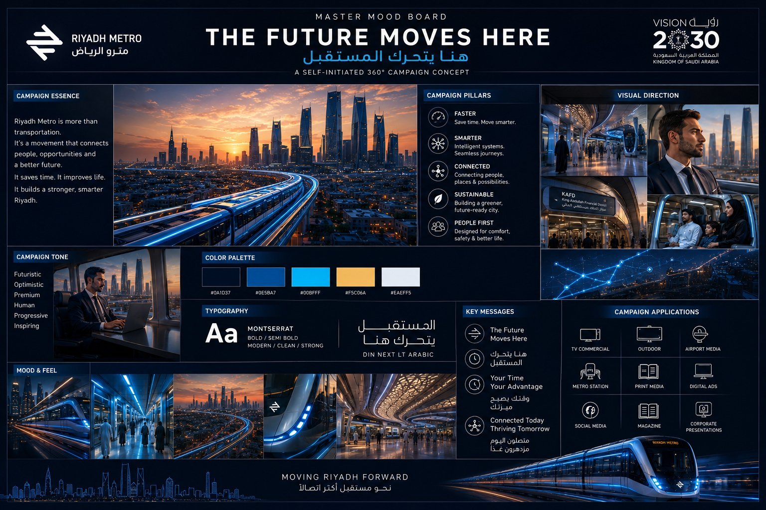 Riyadh Metro route line visual system