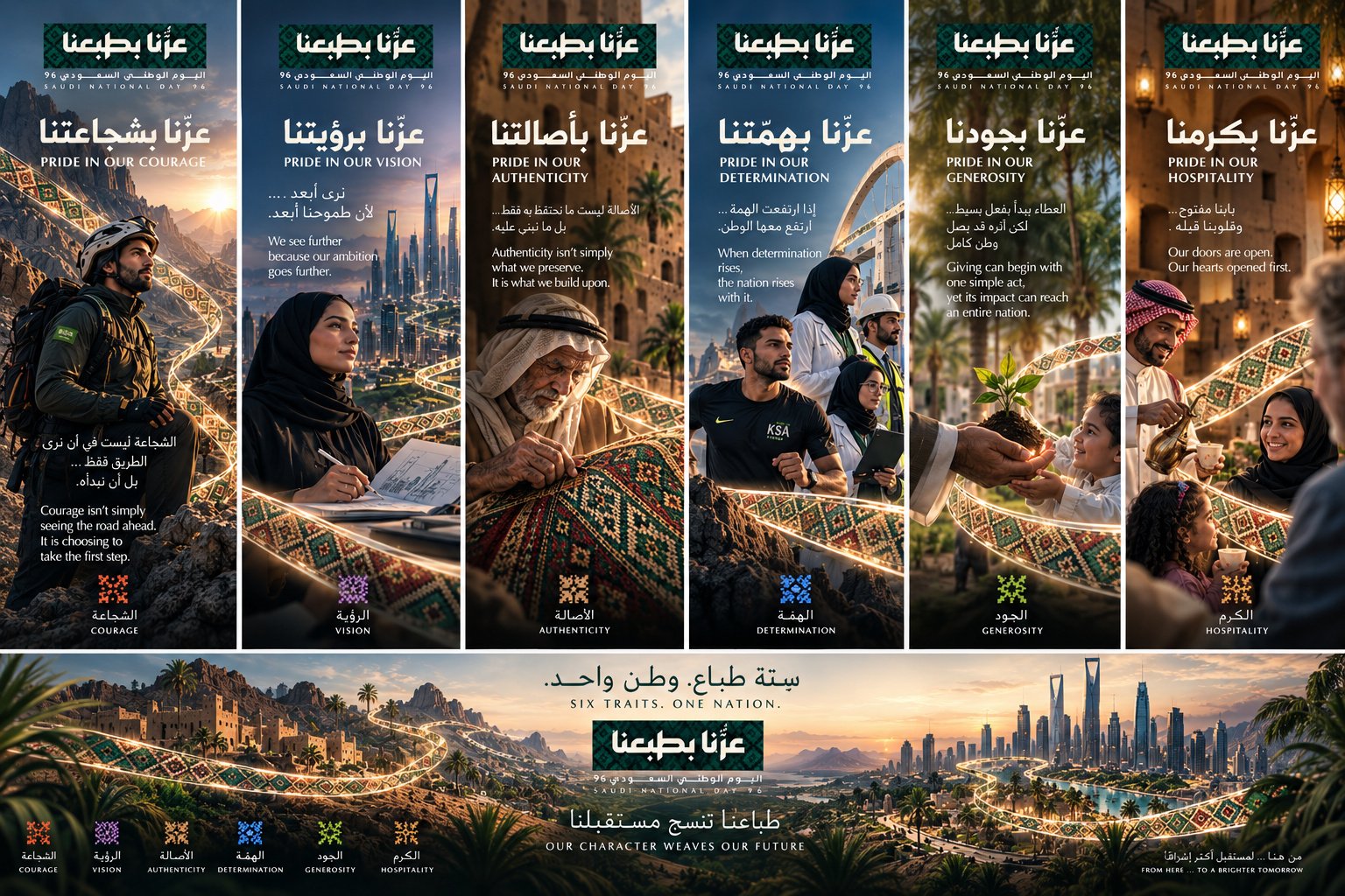 Saudi National Day campaign visual system