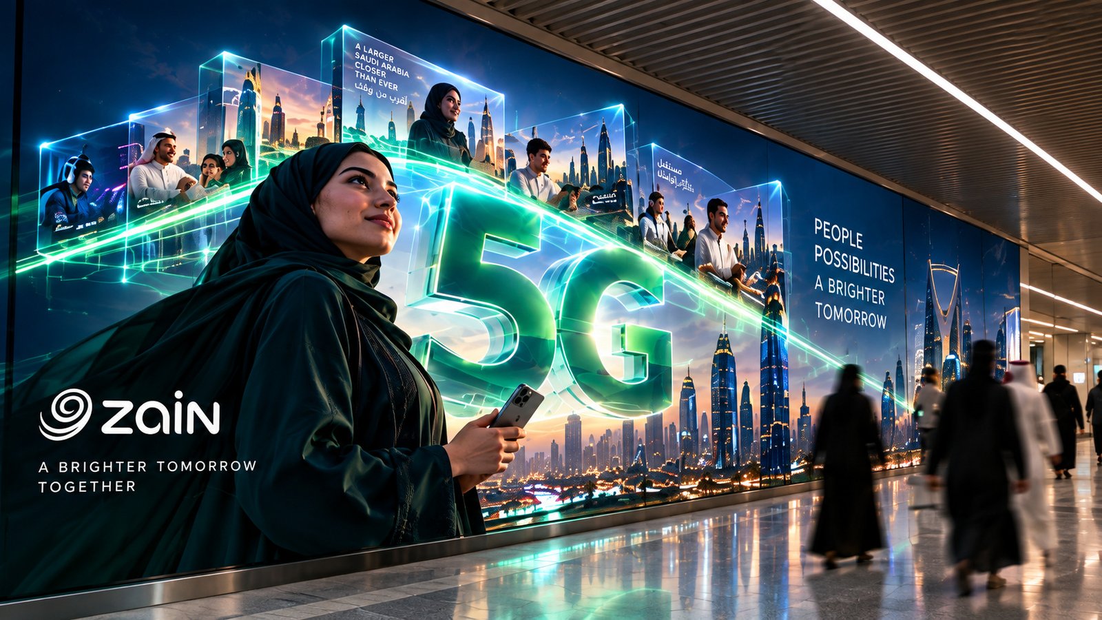 Zain 5G — Station wall concept