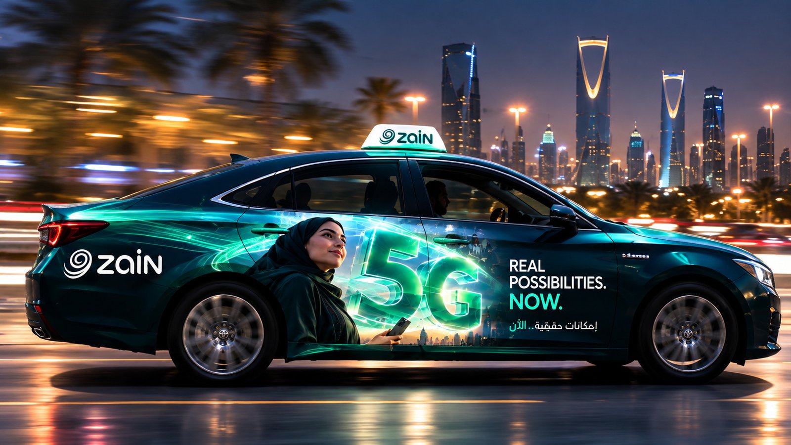 Zain 5G — Taxi wrap concept