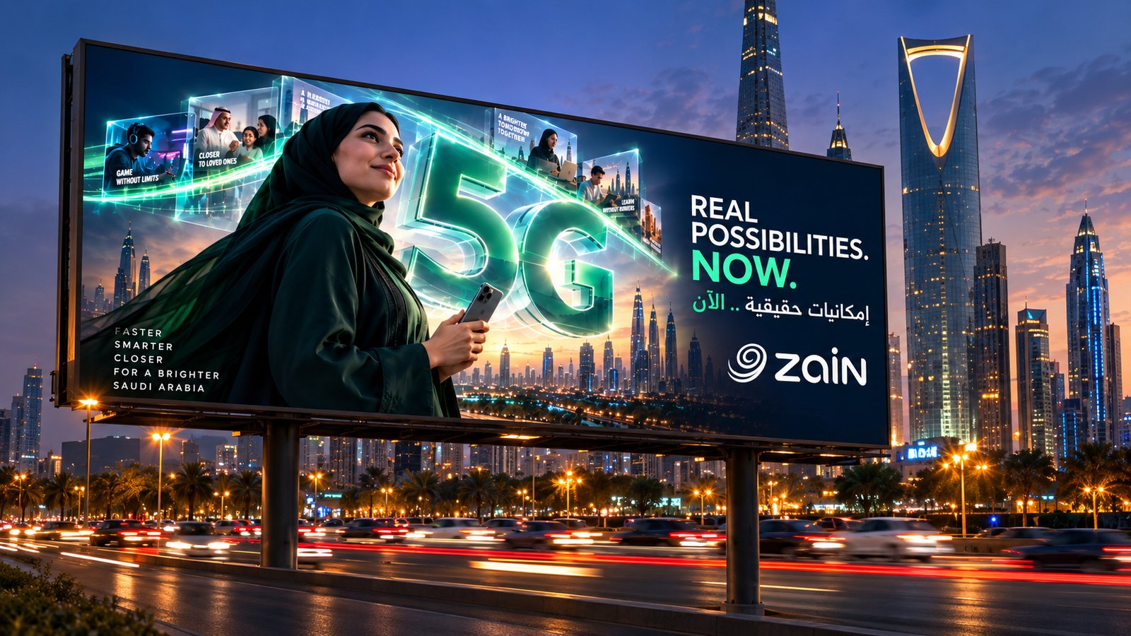 Zain 5G outdoor campaign concept