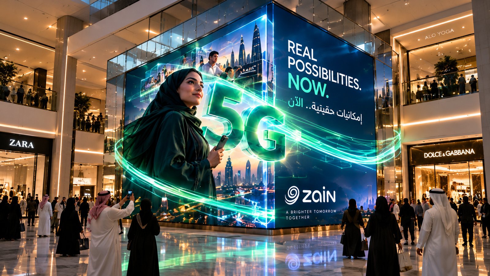 Zain 5G digital outdoor campaign concept